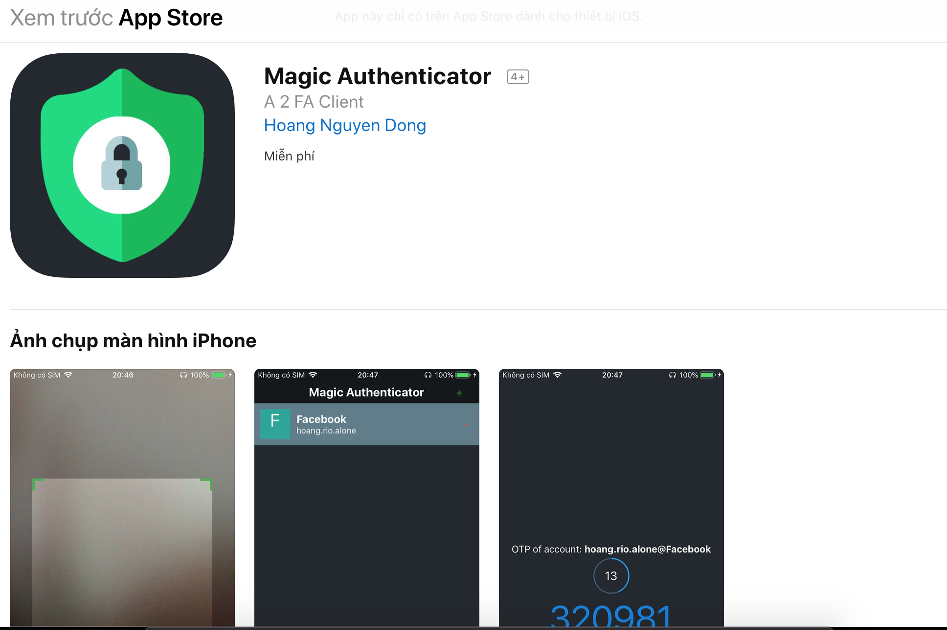 iOS Magic Authentication